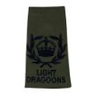 Picture of The Light Dragoons Rank slide - Olive - Regimental Quartermaster Sergeant - Black Emb - Tudor Crown