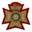 Picture of The Light Dragoons Beret Badge - Officers - B/W - Tudor Crown