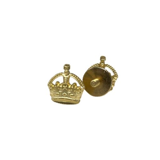 Picture of Metal Rank Crown - 3/8" - Brass - Satin - Screw Fitting - Tudor Crown